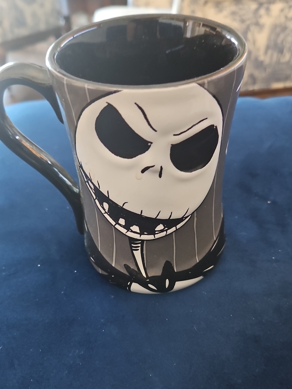 Disney Jack Skellington Ceramic Mug - Gray, White, Black